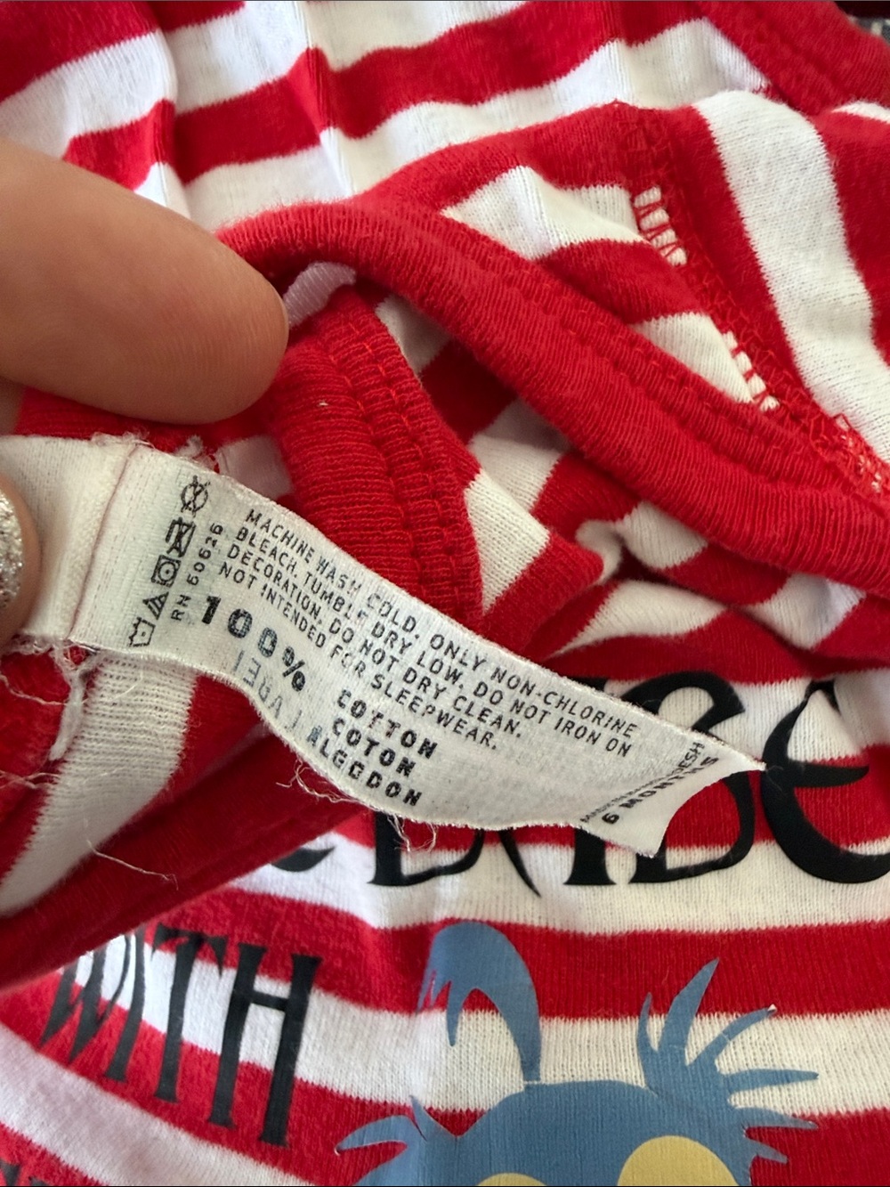 Labyrinth Red & White Striped Baby One-Piece Bodysuit - The Babe With The Power - Picture 6 of 6
